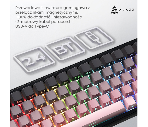 Ajazz AK680 MAX (8+8K) Magnetic Switch Side Character Gradient Pin - 1536361 - zdjęcie 9
